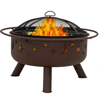 Grille de cuisson classique Cosmic 30 pouces pour foyer extérieur - Acier allié robuste avec surface peinte, incluant un écran anti-étincelles et une pioche pour brasier