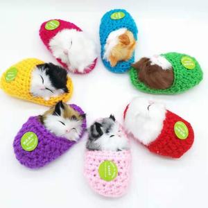 Set di 8 Gattini Dormienti in Pantofole, Mini Peluche Soffici con Suoni, Decorazione per la Casa, Giocattolo Gattino Dormiente - Product Image 1