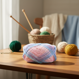 Fil fantaisie en lyocell recyclé écologique mélangé et teint pour le tricot – Vente en gros - Product Image 1
