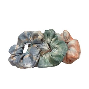 Coletero de tela a cuadros estilo francés, de colores mixtos, accesorio casual para el cabello, origen Yiwu, verano 2022 - Product Image 5