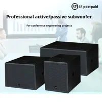 Haut-parleur de scène multifonctionnel actif/passif haute puissance en bouleau série TAS12 pour salle de conférence et salle de réunion, avec subwoofer intégré