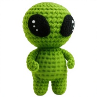 Poupée Alien en Laine Tissée Faite à la Main en Gros avec Carte d'Affirmation Positive, Cadeau Personnalisé, Décoration de Bureau