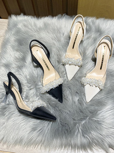 High Baotou Sandals Female Summer Style Transparent Temperament - Foot Slip-pointed Thin Heels After the Empty Single Shoes - Product Image 3