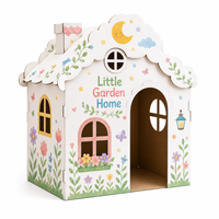 Maison de jeu en carton écologique, recyclable, faite à la main, personnalisée, imprimée à l'écran, pour enfants, pliable, maison en papier DIY, jouet d'intérieur et d'extérieur