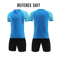Uniforme d'arbitre de football respirant pour adulte - Coupe ample, manches courtes, tenue de football d'été