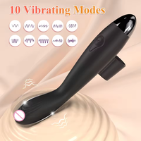Vibrador de Clítoris con Control Remoto Tipo Dedo Dorado, 10 Modos de Vibración, Recargable por USB e Impermeable, para el Dormitorio