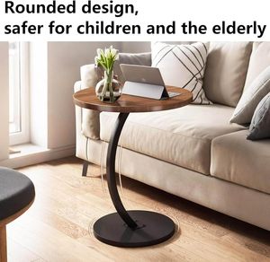 Simple Mini Round Side <b>Table</b> for Living Room and Dining for <b>Small</b> Home and Apartment Coffee <b>Table</b> with Bed a Few Corners - Product Image 5