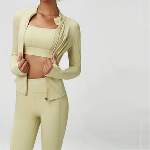 Leggings Deportivos de Cintura Alta para Mujer, con Logotipo Personalizado, Coloridos, con Patrón <span class=keywords><strong>S</strong></span>ólido, para Yoga, Venta al Por Mayor - Product Image 2
