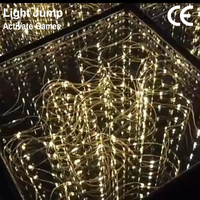 Plancher de danse Abyss à effet miroir magique 3D contrôlé par DMX512, style Starlight Shining, classé IP65, équipement de scène LED RGB pour fêtes