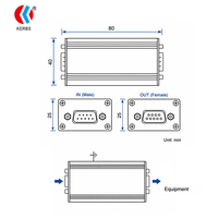 Protector Contra Sobretensiones de Señal RS232 SPD de 9 Pines, Dispositivo de Protección Contra Rayos para Sistemas de Transmisión de Datos en Serie
