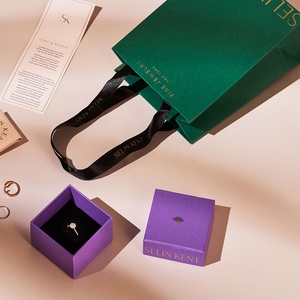 Custom Luxury Paper Cardboard <b>Gift</b> Portable Orange Purple Green Black Jewelry Packaging <b>Small</b> <b>Box</b> - Product Image 3