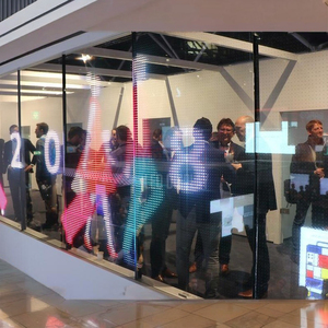 Linh hoạt trong nhà LED phim màn hình đầy đủ màu sắc P6 P8 rõ ràng hiển thị video trong suốt bảng điều chỉnh với SMD Chip OEM Nhà cung cấp - Product Image 1