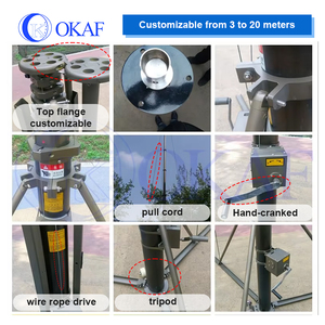 4M 5M 6M 8M 10M 12M 15M 18M 20M Manual Telescopic Mast Tower Mounting on Vehicle Marine Trailer Ground OK-SD3-20SJ Intelligent L - Product Image 6