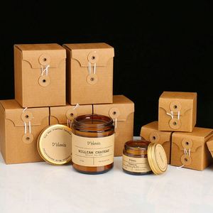 Wholesale Luxury Bespoke Aromatherapy Essential <b>Oil</b> Soy Wax <b>Candle</b> in Amber Glass Jars Canned Scented <b>Candles</b> - Product Image 1