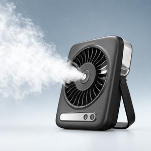 Ventilateur de brumisation portable de bureau, rechargeable par USB, 4000mAh, 5 vitesses, pulvérisation d'eau, pour la maison et le bureau - Product Image 1