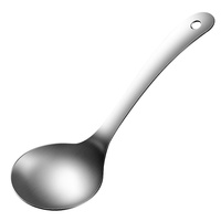 Cuillère à riz en acier inoxydable 304, grande louche à soupe, cuillère de service multifonctionnelle, spatule de cuisine à long manche, outil de service pour buffet