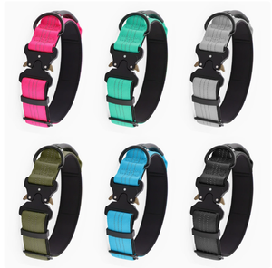 <span class=keywords><strong>Collar</strong></span> de Perro Ajustable Reflectante Táctico Simple de Nailon Resistente al Desgaste para Perros Medianos y Grandes, <span class=keywords><strong>Collar</strong></span> con Mango Antiexplosión - Product Image 1