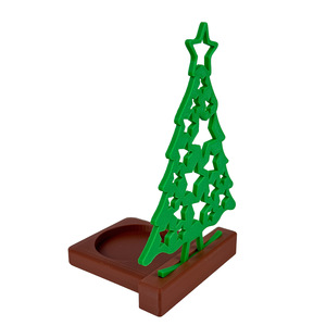 Portacandele per albero di Natale con motivo a stella in ferro da 14 cm, decorazione per la casa per Natale - Product Image 2