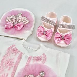 Pelele de bambú de manga larga para bebé, personalizado, moderno, de lujo, Primavera, 4 piezas, rosa, alta calidad, nuevo diseño, venta al por mayor - Product Image 5