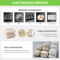 Vente en gros de pâte à papier biodégradable de canne à sucre Bento à emporter boîte recyclée emballage biodégradable pour nourriture 7 pouces boîte à hamburger