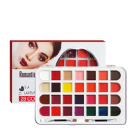 Palette de gloss à lèvres crème mat 28 couleurs, tons froids et chauds, hydratant, non desséchant, longue tenue, anti-transfert