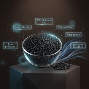 Granulés de charbon actif colonnaire à base de <span class=keywords><strong>bois</strong></span>, haute pureté 99%, adsorbant pour la filtration des fumées de cuisines commerciales, d'usines et d'ateliers de peinture - Product Image 1
