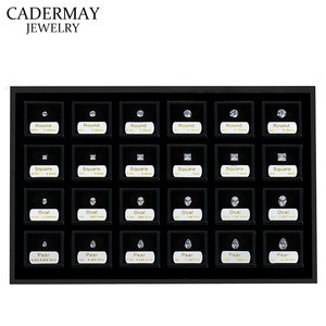 CADERMAY Jewelry Display Case 8 Shapes Zircon Diamond Comparison Specimens Tools Wholesale - Product Image 2