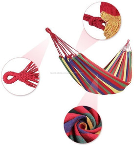 woqi <span class=keywords><strong>amazon</strong></span> hotsell camping al aire libre simple o doble <span class=keywords><strong>hamaca</strong></span> de algodón / nylon <span class=keywords><strong>con</strong></span> <span class=keywords><strong>soporte</strong></span> - Product Image 5