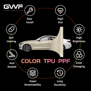 Film de protection de peinture TPU <span class=keywords><strong>mat</strong></span> STO Track Gold Green, garantie 10 ans, film de protection de peinture auto-cicatrisant TPU couleur PPF, film de protection de peinture pour voiture - Product Image 6