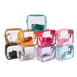 Sacs à bandoulière transparents en PVC pour femmes, avec fermeture éclair étanche, sacs à bandoulière portables pour l'automne et l'hiver - Product Image 2