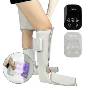 Masajeador de piernas de compresión de aire inalámbrico desmontable OEM ODM con calor para la circulación del muslo de la pantorrilla del pie recuperación muscular alivio del dolor - Product Image 1