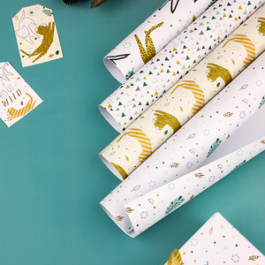 Wholesale 80g Birthday Art <b>Paper</b> 43*300cm Gift Luxury Custom Packaging Wrapping <b>Paper</b> Roll - Product Image 4