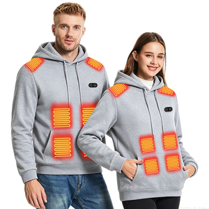 Veste à capuche chauffante pour <span class=keywords><strong>femme</strong></span> OEM/ODM - Logo personnalisé, polaire, 17 zones chauffantes, rechargeable par USB pour le ski et la randonnée - Product Image 1