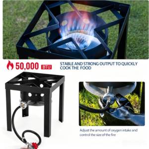 Freidora de Propano <span class=keywords><strong>para</strong></span> Exteriores de 30 QT y 50000 BTU con Cesta Perforada <span class=keywords><strong>para</strong></span> Freír Pavo y Cangrejos de Río <span class=keywords><strong>para</strong></span> Eventos de Jardín en Acción de Gracias - Product Image 5