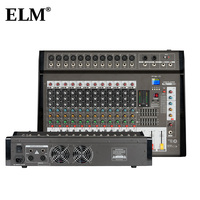 Console de mixage audio active 350W 12 canaux, mini console musicale en métal, mixage avec 16 effets DSP, interface USB, karaoké, performance scénique