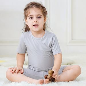 Conjunto de Verano Michley para Niños de 2 a 8 Años, Mono de Bambú de Color Sólido, Atuendo Elegante para Festivales, Regalo Creativo - Product Image 3