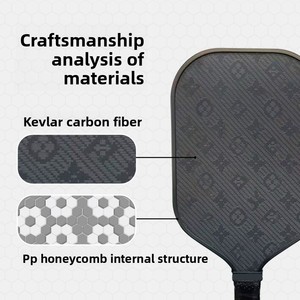 Pala de Pickleball T700 de Fibra de Carbono Mate con Patrón Tridimensional, Modelo Mixto de Carbono Aromático - Product Image 4