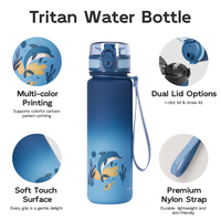 Bouteille d'eau givrée classique écologique avec bec verseur direct pour enfants, idéale pour la gym, la rentrée scolaire, les cadeaux de fête et les activités sportives