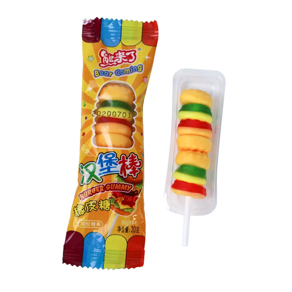 Halal gummy mini gummy burger lollipop