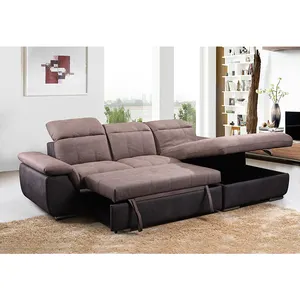 Vendita diretta della fabbrica di mobili Tianhang divano letto 2 posti con chaise sofà divano letto estraibile personalizzabile