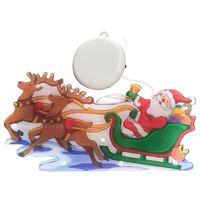 Lumières décoratives de Noël LED IP44 transfrontalières les plus vendues, en forme de Père Noël, Bonhomme de neige, Cerf, 400 mm, avec ventouse pour fenêtre, pour les fêtes
