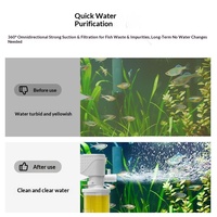 Filtre d'aquarium en matériau ABS, purification et oxygénation de l'eau tout-en-un, système de circulation silencieux intégré pour petit aquarium