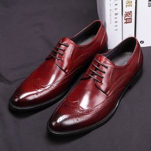 Nuevos Zapatos Formales de Cuero Genuino para Hombre, con Punta Cuadrada, Diseño Calado, Estilo Coreano, Casuales de Negocios, con Cordones, Antideslizantes, para Otoño - Product Image 6