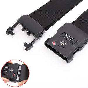 <span class=keywords><strong>Tsa</strong></span> מנעול מטען רצועה בטיחות מתכווננת נסיעות חגורת מטען כבדה עם מנעול משולב - Product Image 1