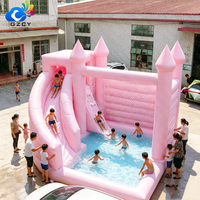 Toboggan aquatique gonflable avec piscine, toboggan aquatique gonflable de qualité commerciale pour parc et fête d'anniversaire