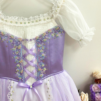 Robe de ballet romantique Edance AL-R0690 Giselle Coppelia, longue robe tutu pour spectacle de danse avec décoration florale pour filles