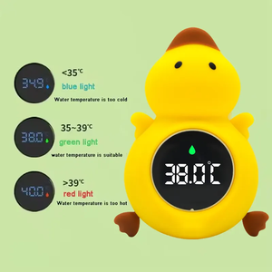Neugeborene Dusche Essentials Wiederauf ladbare Wasser temperatur überwachung Sicherheit Schwimmendes Spielzeug Baby Bad <span class=keywords><strong>Thermometer</strong></span> mit LED RGB Licht - Product Image 3