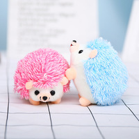 Porte-clés en peluche hérisson mignon, mini pendentif pour sac d'école pour enfants, anneau porte-clés, animal en peluche, ornement suspendu, vente en gros d'usine