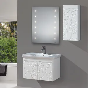 FOTO Modern Design Full Length LED Bathroom Lighted Wall Mirror With Shaver Socket