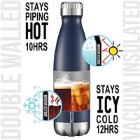 Bouteille d'eau de sport en acier inoxydable à double paroi, isotherme, anti-fuite, sans BPA, 350/500 ml, impression personnalisée, livraison en 24h